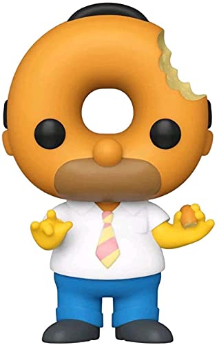 Funko Pop! The Simpsons Donut Head Homer 4" Special Edition Exclusive - Plastic, Model 1033, Bundled with Pop Protector