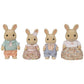 Calico Critters Milk Rabbit Family - Set of 4 Collectible Doll Figures, Plastic, Multicolor, Ages 3+ - Model CC2075