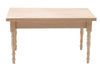 Dollhouse Miniature Rectangular Kitchen Table (Unfinished)