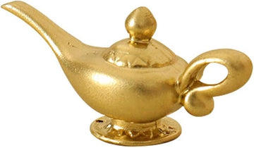 1Pc Gold 1/12 Miniature Aladdin Genie Lamp Decoration Accessories, Dollhouse Accessories, Dollhouse Decor