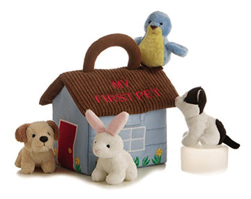 Aurora® Engaging Baby Talk™ My First Pet Ii™ Baby Stuffed Animal - Sensory Delight - Interactive Learning - Multicolor 6 Inches