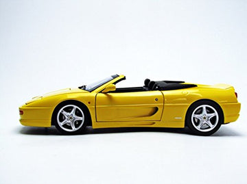 Hot Wheels Bly35 Ferrari F355 Spider Convertible Yellow Elite Edition 1/18 Diecast Car Model By Hotwheels