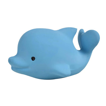 Tikiri Toys Ocean Buddies Dolphin Natural Rubber Rattle (Blue)