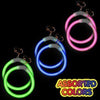 Fun Central 6 Pack - 2.5 Inch Glow Hoop Earrings Bulk Party Favors - Assorted Colors For Mardi Gras & St Patricks Day