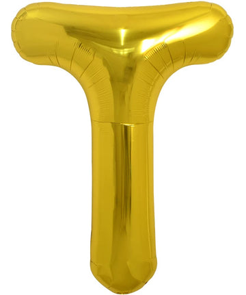 Toniful 40 Inch Large Gold Letter T Balloons Helium Balloons,Foil Mylar Big Balloons For Birthday Party Anniversary Supplies Dec