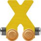 Maple Landmark Nametrains Bright Letter Car X - Made In Usa (Yellow)