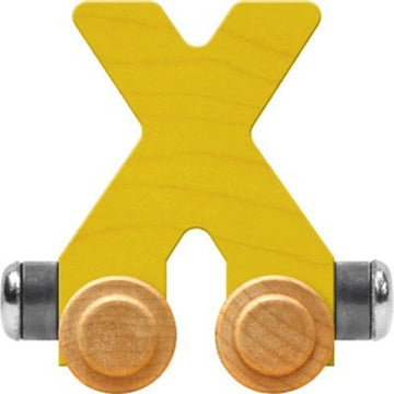 Maple Landmark Nametrains Bright Letter Car X - Made In Usa (Yellow)