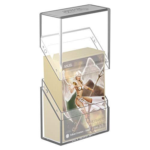 Ultimate Guard Boulder 40+, Deck Case For 40 Double-Sleeved Tcg Cards, Clear, Secure & Durable Storage For Trading Card Games, Soft-Touch Finish