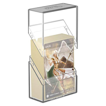 Ultimate Guard Boulder 40+, Deck Case For 40 Double-Sleeved Tcg Cards, Clear, Secure & Durable Storage For Trading Card Games, Soft-Touch Finish