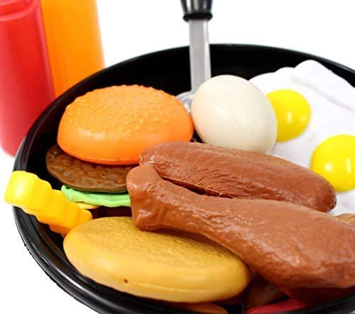Fast Food Cooking Pan 25 Piece Kitchen Play Food Set