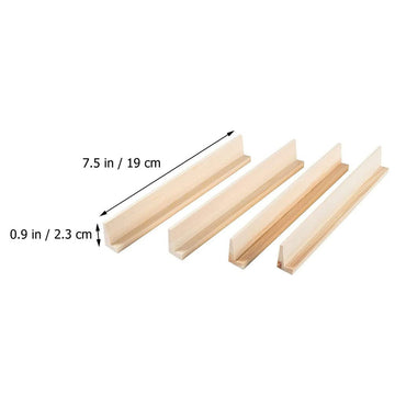 TOYANDONA Wooden Domino Trays, Set of 8 Mexican Train Domino Trays Racks Wooden Domino Tile Holders for Classic Board Games Domi