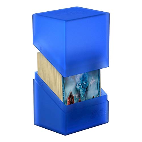 Ultimate Guard Boulder 80+, Deck Case For 80 Double-Sleeved Tcg Cards, Sapphire, Secure & Durable Storage For Trading Card Games, Soft-Touch Finish