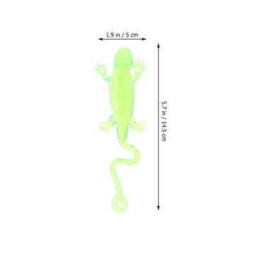 STOBOK Sticky Lizard, 12pcs Funny Sticky Toys Lizard Toy Sticky Hands Lizard Gecko Figures Toys Stretchy Sticky Lizards Toys for