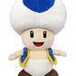 Little Buddy Super Mario All Star Collection Plush - 7" Blue Toad Stuffed Toy, Multicolor, Model 1588, Soft Plush Material