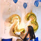 Gold 40 Inch Big Number Balloon Birthday Decoration, Number 2 Helium Balloon 12 22 23 24 26 2024 New Years Celebration, Boy Girl