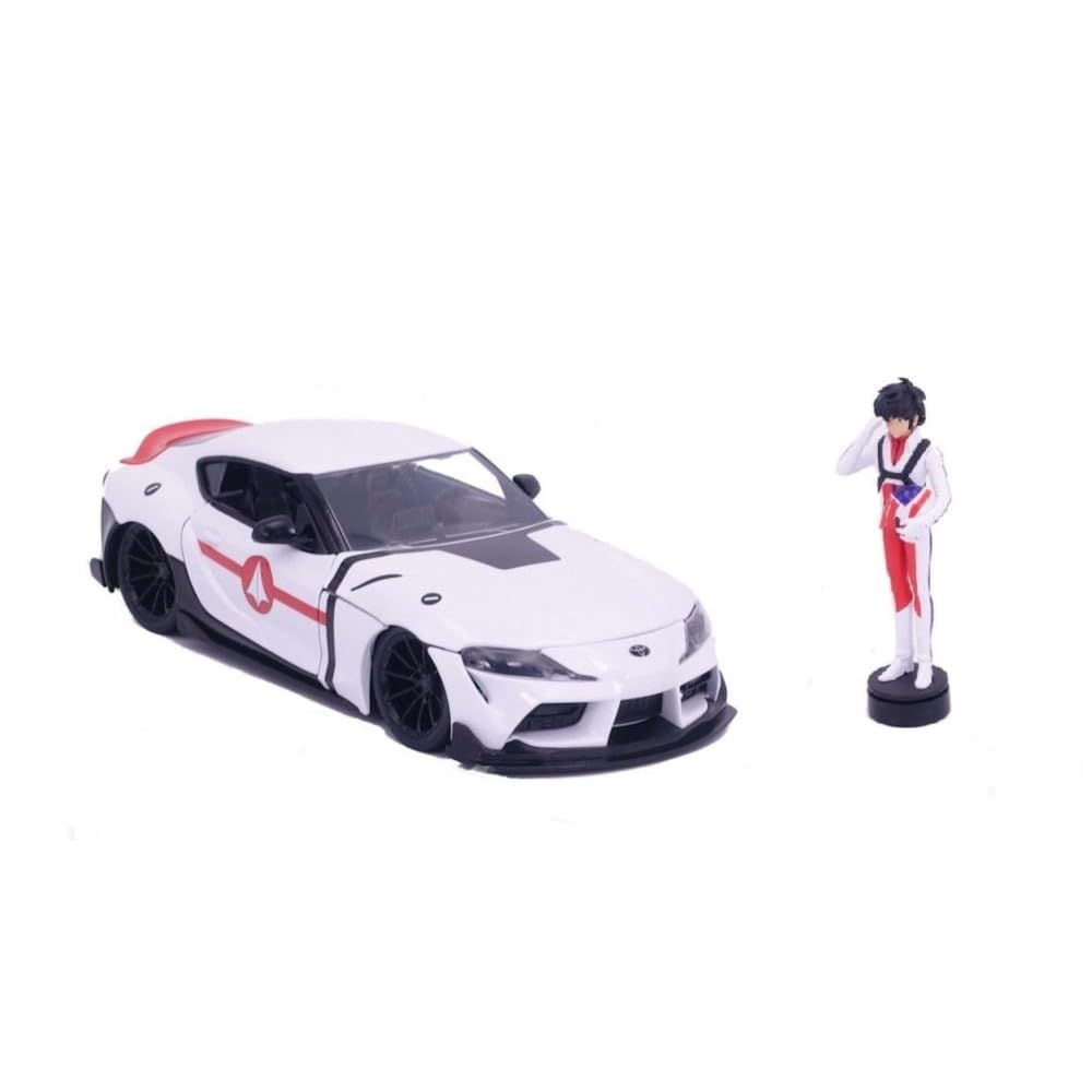 Robotech 1:24 2020 Toyota Supra Die-cast car & 2.75 Rick Hunter Figure Toys for Kids and Adults