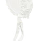 100% White Cotton Prairie Amish Bonnet - Children's Small
