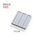 Clear Tranparent Flat Plates Bricks, 24 Pieces and Parts 1x6x5 Classic, Window Bulk Building Blocks Accessories (Transparent) (C
