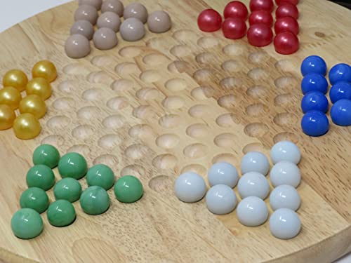 Classic Game Collection Chinese Checkers - Medium Multi-color Wood Set, Model H-7500