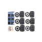 Ymctoys 1:18 Scale Model Car Black Spokes Rims Replacement 6Set