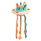 Style Keepers Silicone Pull String Toddler Toys With Poppit Fidget, Multi Sensory Baby Activity Flying Disc, Development Learnin