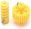 Qbm Yellow Plastic Spur And Worn Gear For Dc Motor Diy Model Toys 25 Tooth + 6 Tooth  Pair Of 2