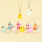 100pcs Luminous Mini Ducks,15 mm Dollhouse D  cor Resin Ducks Glow in The Dark for Aquarium Decor Micro Fairy Garden Landscape H