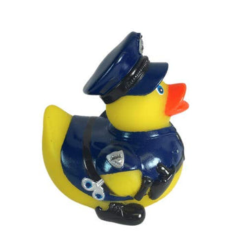 3' Police Rubber Duck [Sealed Hole, No Mildew] - Baby Safe Bathtub Bathing Toy