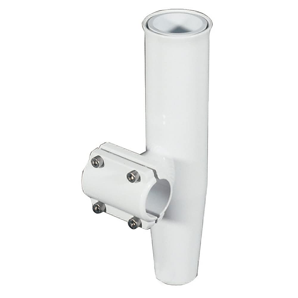 Lees Clamp-On Rod Holder - White Aluminum - Horizontal Mount - Fits 1.315 O.D. Pipe