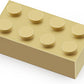100 Piece Tan Bricks Bulk, Tan 2X4 Building Bricks Flat, Compatible With Lego Parts And Pieces: 2X4 Tan Bricks(Color: Tan)