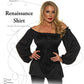 Black Renaissance Woman'S Costume Shirt | Large