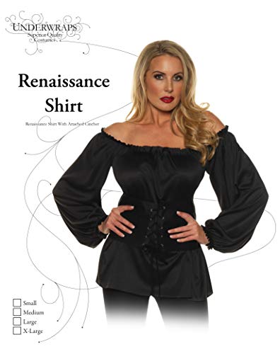 Black Renaissance Woman'S Costume Shirt | Large