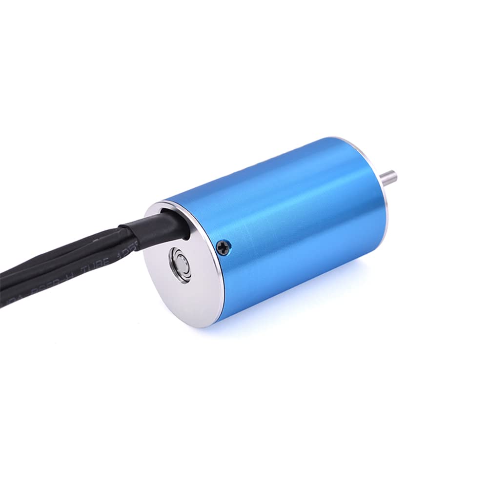 KingVal 2845 2600KV Brushless Motor Shaft with 35A ESC for 1/14 RC Car, Aluminum, Sensorless