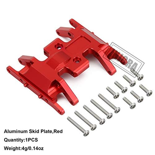 INJORA CNC High Clearance Chassis Links Set,Skid Plate and Steering Rod Tie Links Set for Axial SCX24 Bronco C10 JLU 1/24 RC Cra