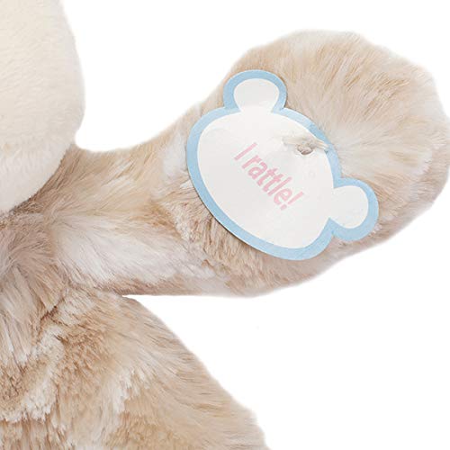 Demdaco Colby Giraffe Sky Blue Children'S Plush Rattle Blankie