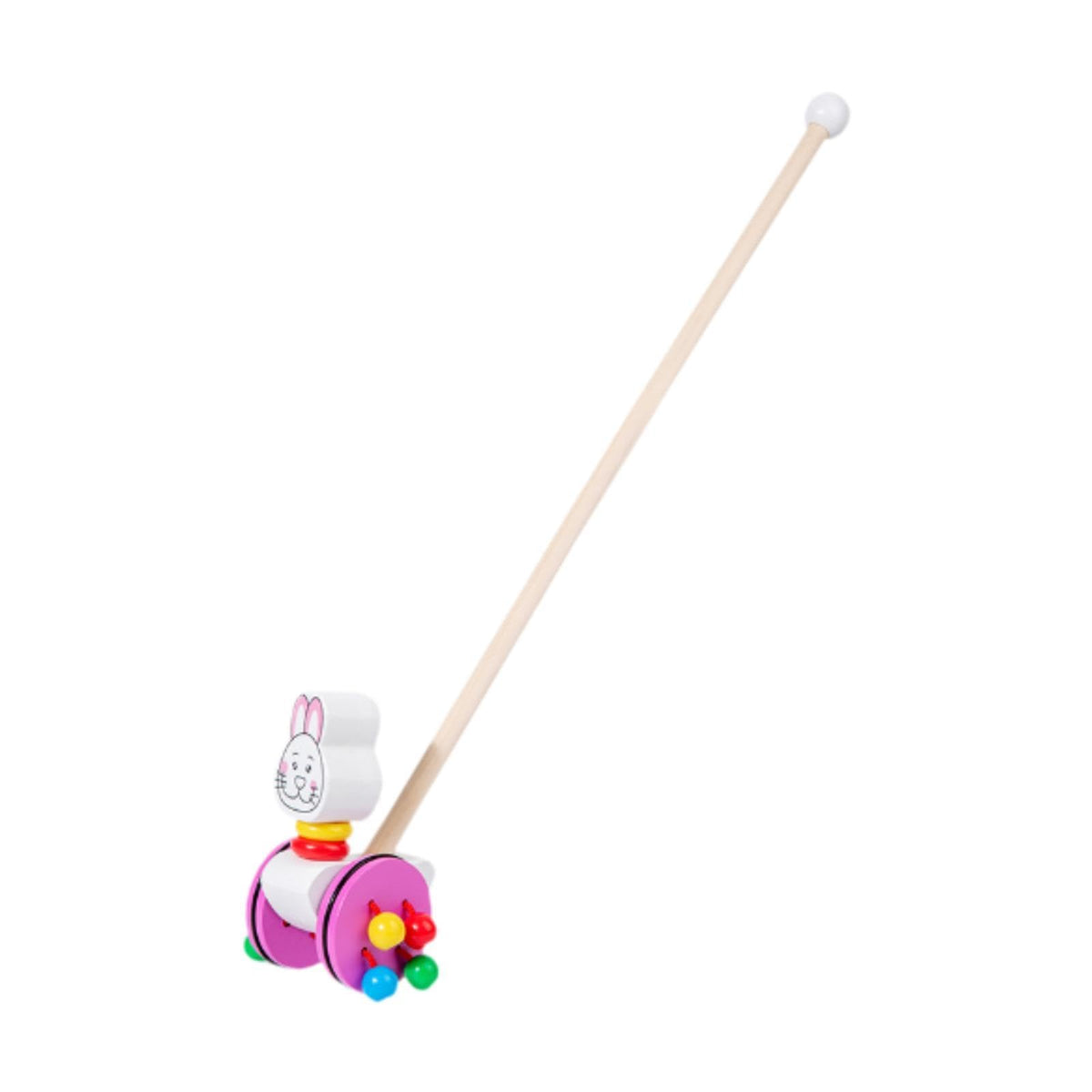 Bnf Push Along Walking Develops Motor Skills Wooden Push Toy For Kids Girls Boys Bunny | Toys For Baby | Developmental Baby Toys