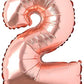 HK balloons 36 Inch Number Foil Toy Balloons for Birthdays  36 Inch (Rosegold2)