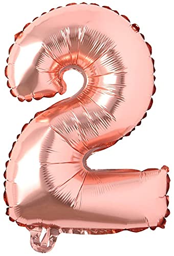HK balloons 36 Inch Number Foil Toy Balloons for Birthdays  36 Inch (Rosegold2)
