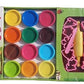 Ntgs Khyati Play Dough Set Of 12 Colours, Multicolor