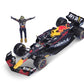 Bburago Die-Cast Car 1:24 Scale Red Bull RB19 with Verstappen #1 Figure, Model 18-28036, Metal Construction