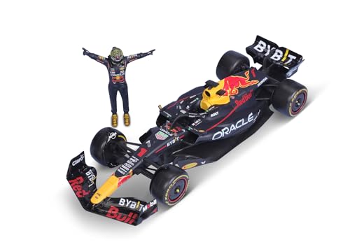 Bburago Die-Cast Car 1:24 Scale Red Bull RB19 with Verstappen #1 Figure, Model 18-28036, Metal Construction