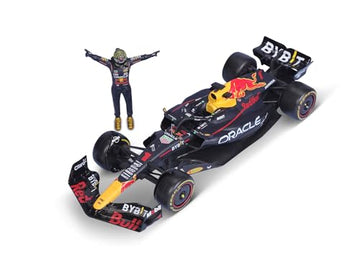 Bburago Die-Cast Car 1:24 Scale Red Bull RB19 with Verstappen #1 Figure, Model 18-28036, Metal Construction