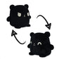 Teeturtle - Plushmates - Magnetic Reversible Plushies That Hold Hands When Happy - Black Bear - Huggable And Soft Sensory Fidget