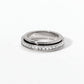 Pingyongchang Anxiety Rings Titanium Steel Spinner Fidget Band Rings For Women Ladies Cubic Zirconia Relieving Anxiety Wedding P