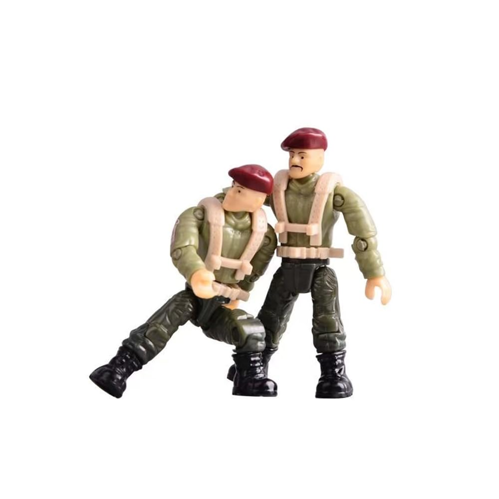 ENHANA 6 PCS WWII Multiple Movable Joints Police Figure  Special Forces Military Action Figure with  Accessories Building Blocks Set SWAT Best Gift for Boys