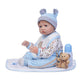 Reborn Baby Dolls Clothes Boy 18 Inch Light Blue Outfits Sets For 17-19 Inch Reborn Doll Newborn