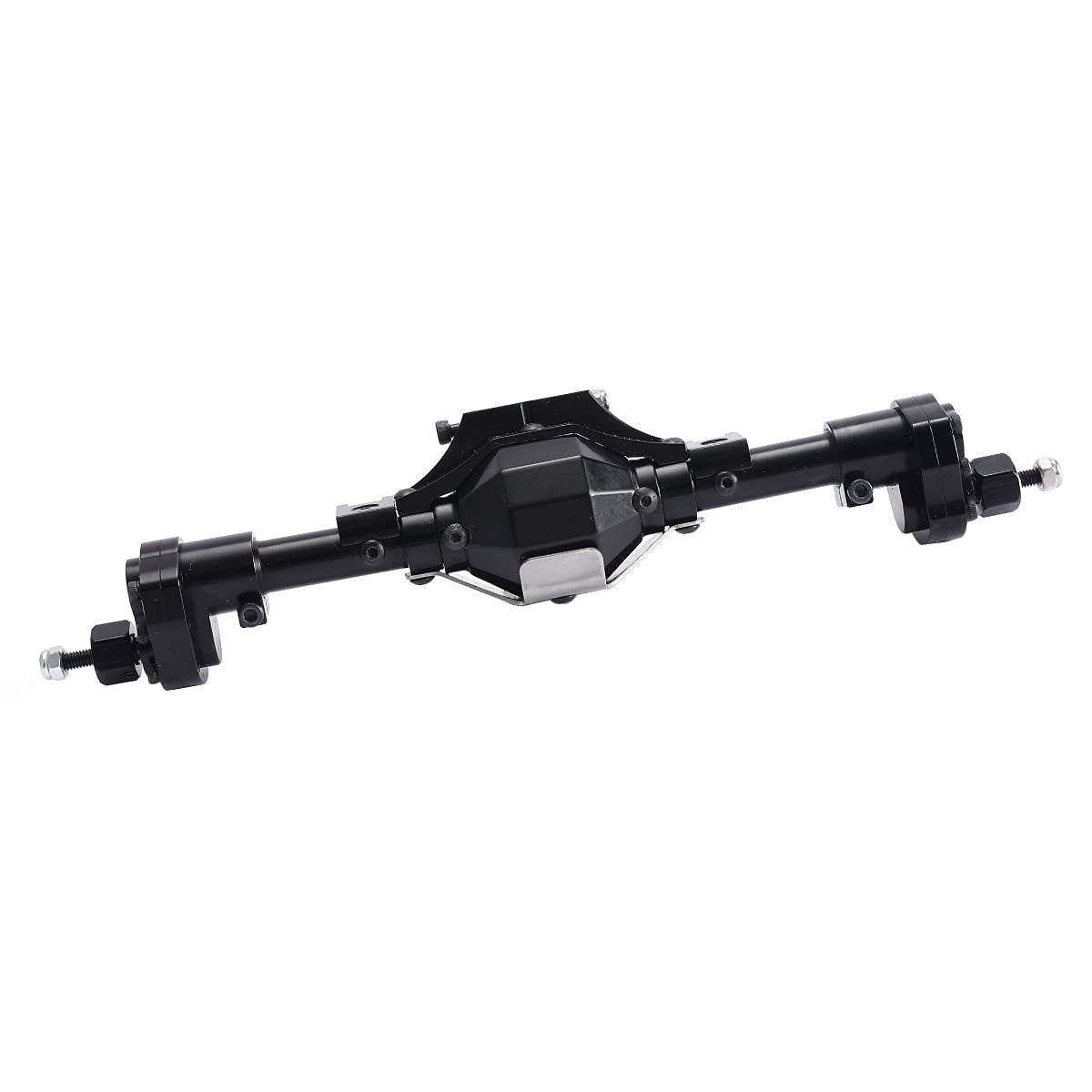 RZXYL Aluminum Front / Rear Portal Axles Set for 1/10 Axial SCX10 II 90046 90047 RC Crawler Car (Black)