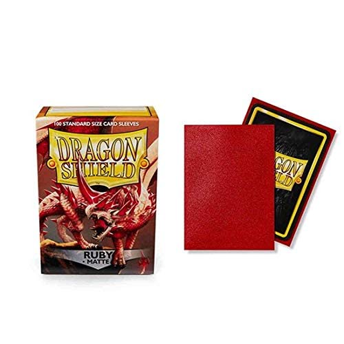 5 Packs Dragon Shield Matte Ruby Standard Size 100 Ct Card Sleeves Value Bundle!