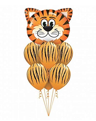My Party Suppliers Tiger Zebra Theme Jungle Safari Animals Head Foil Latex Balloons Birthday Party Decorations Baby Shower Set 