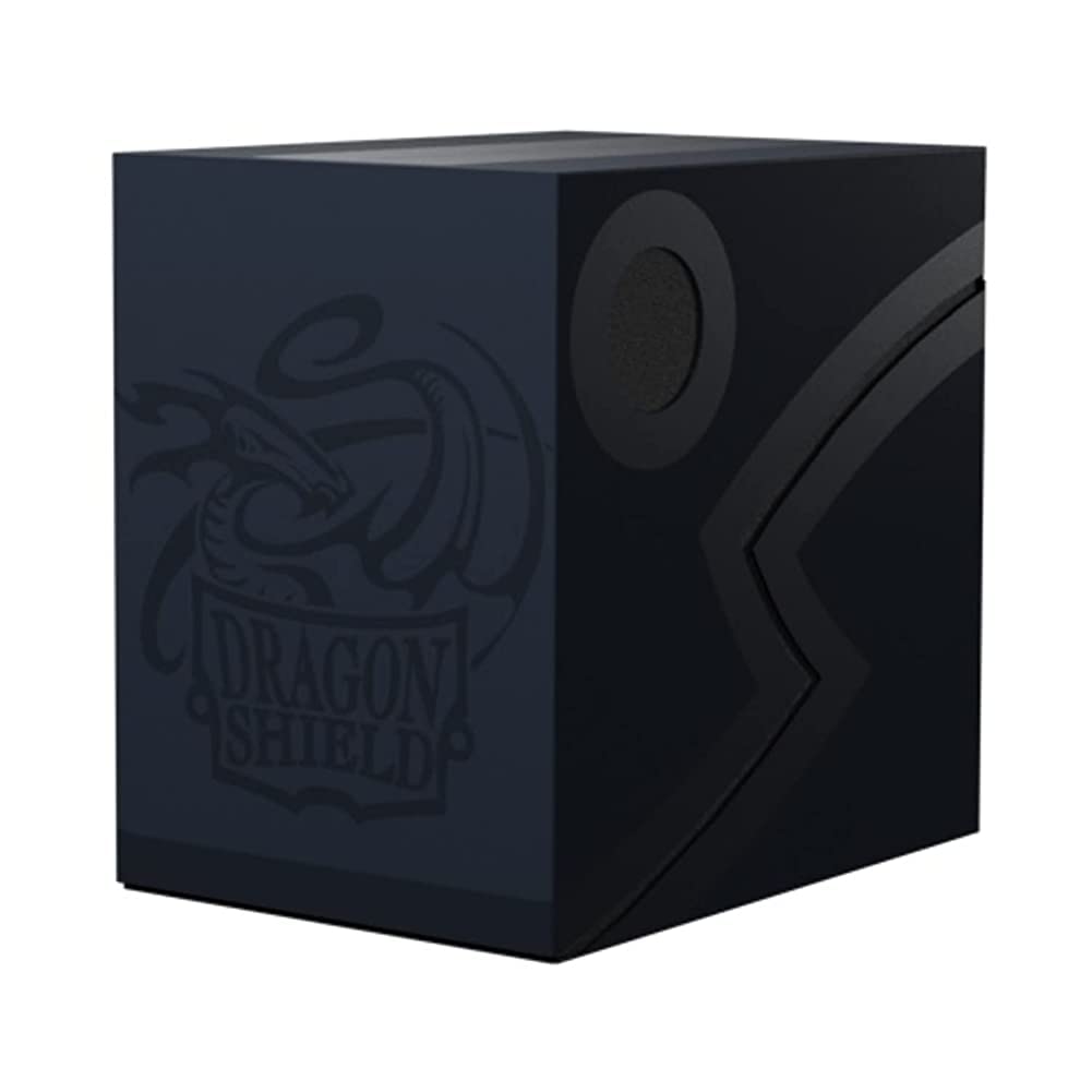 Dragon Shield Deck Box – Dragon Shield Double Shell: Midnight Blue/Black - Mtg Card Sleeves Are Smooth & Tough - Compatible With Pokemon & Magic The Gathering Cards